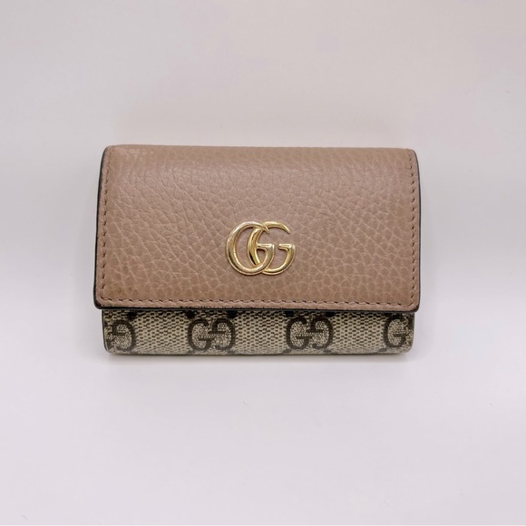 Gucci Marmont 6 Ring Key Holder, Canvas & Leather - Picture 1 of 8